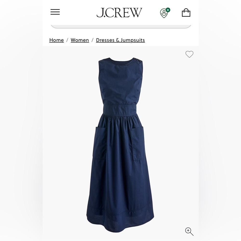 J. Crew Lilac Apron Dress with Cutout